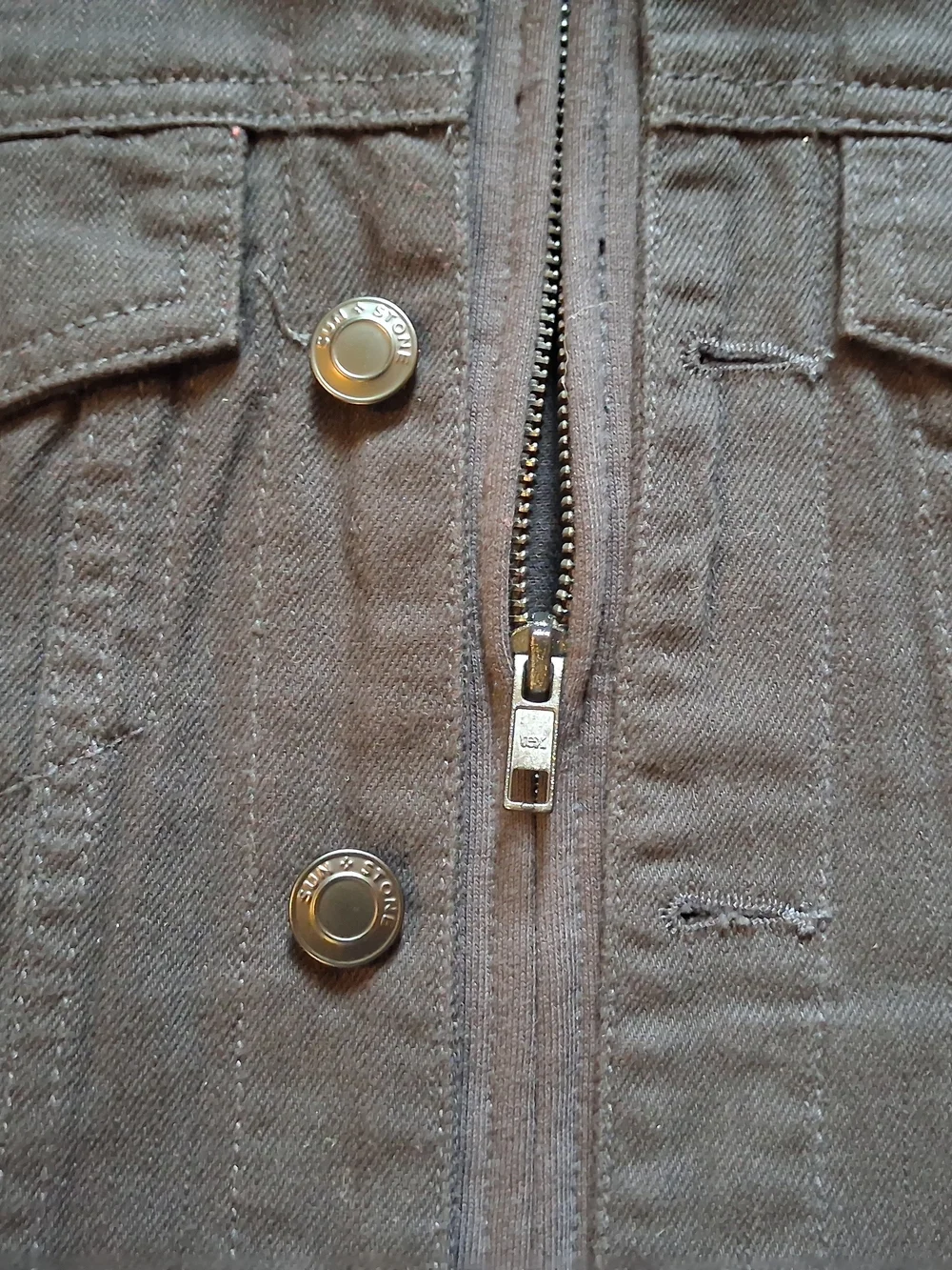Sun+Stone Men's Hooded Denim Jacket